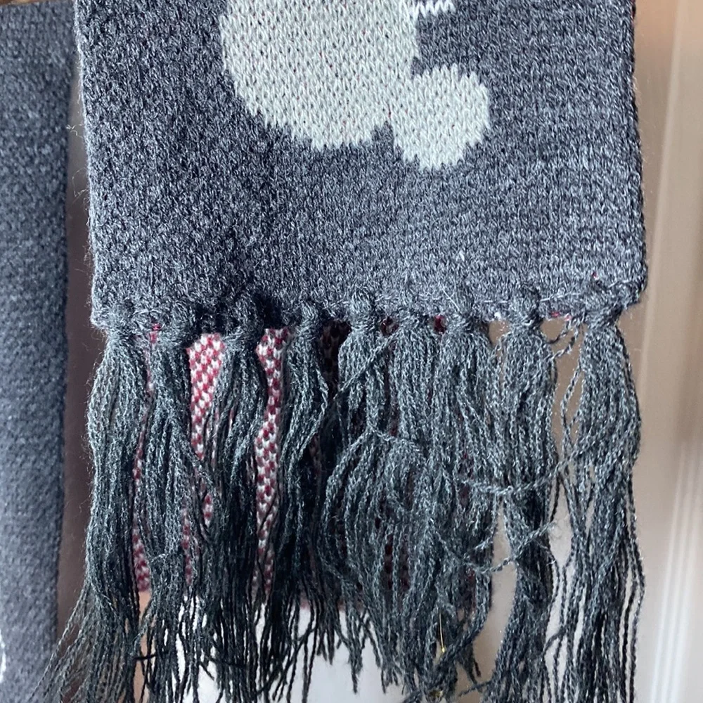 Disney Scarf Fringe Hem Long Mickey Mouse